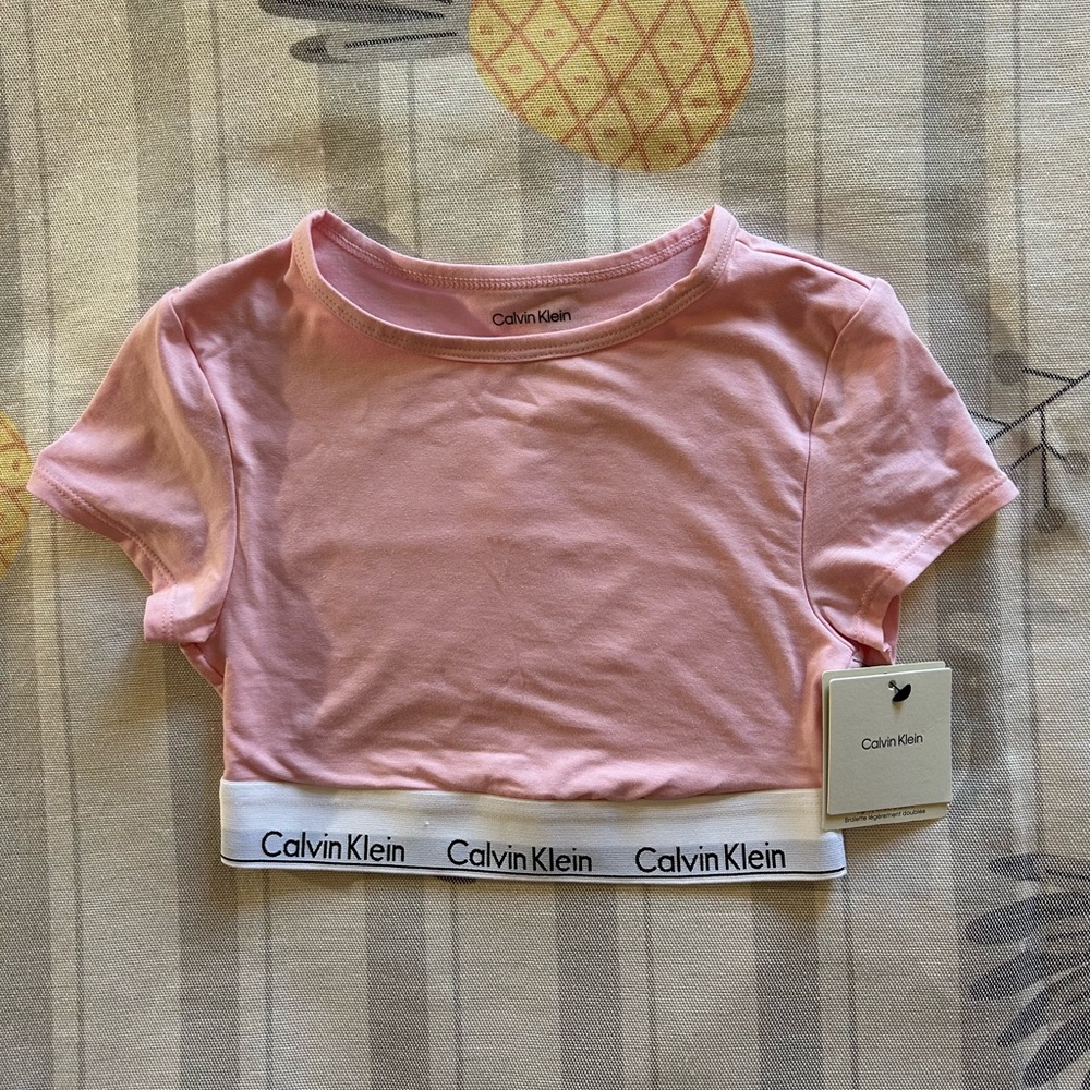 Pink Calvin Klein Crop Top